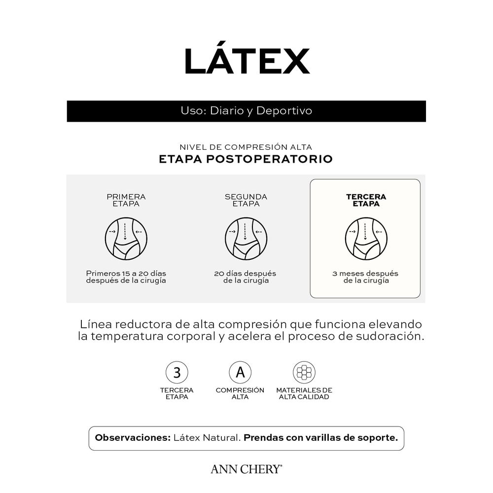 Cinturilla látex Deportiva 3 Broches Metalizada Mujer